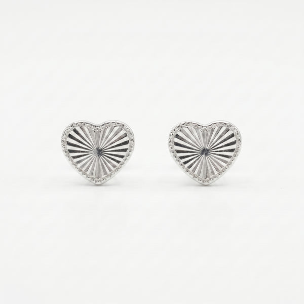 Amara Sunburst Heart Studs