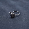 Heart Filigree Oxidized Sterling Silver Nose Pin