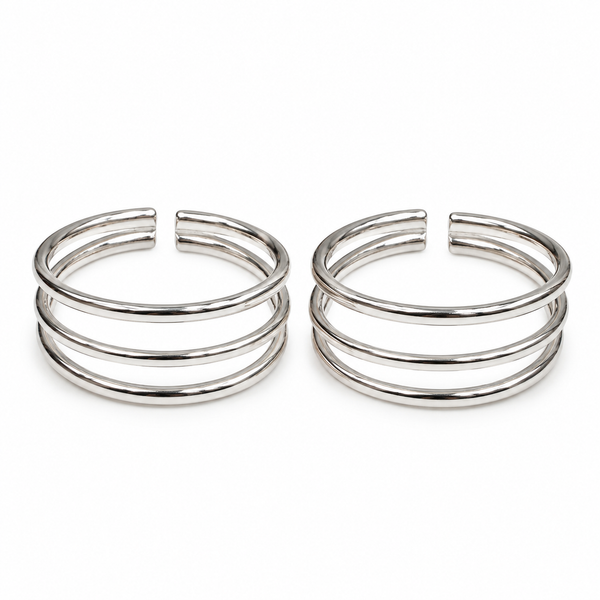Triple Band Sterling Silver Toe Ring