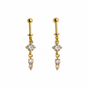 Cascading Diamond-Look Gold Bugadi Earring