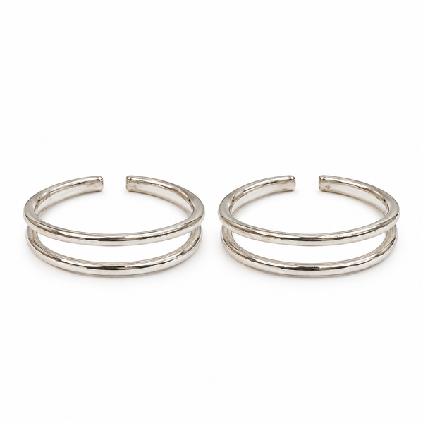 Double Band Sterling Silver Toe Ring