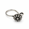 Sunburst Floral Oxidized Sterling Silver Nose Pin