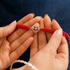 Silver Filigree Macrame Rakhi
