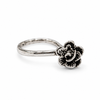 Rose Floral Oxidized Sterling Silver Nose Pin