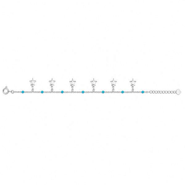Celestial Turquoise Star Anklet