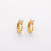Pearl Drop Hoops | 92.5 Sterling Silver Gold-Plated Pearl Earring