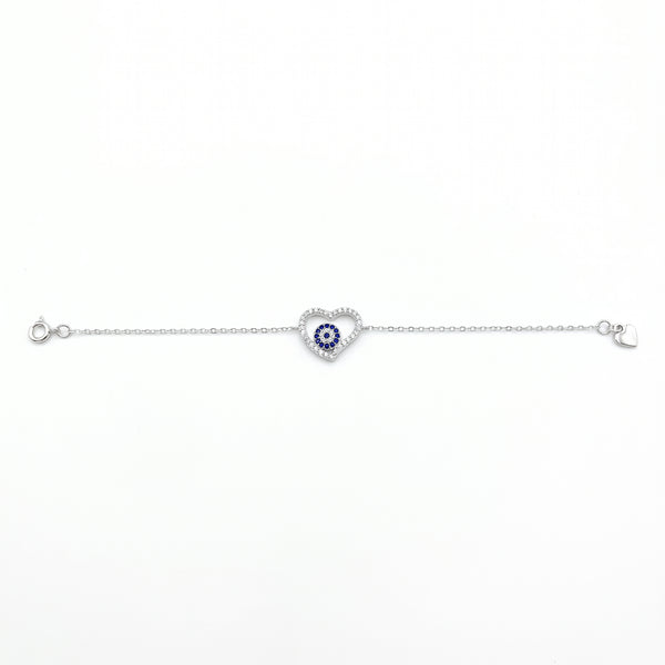 Evil Eye Heart Bracelet