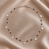 Shimmering Disc Coin Silver Anklet