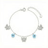 Evil Eye Butterfly Anklet