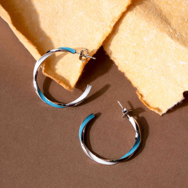 Acqua Swirl Hoops