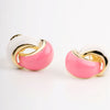 Blush Swirl Enamel Earrings