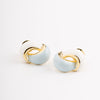 Monochrome Swirl Enamel Earrings