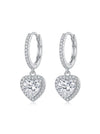 Amour Halo Heart Drop Earrings