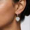 Amour Halo Heart Drop Earrings