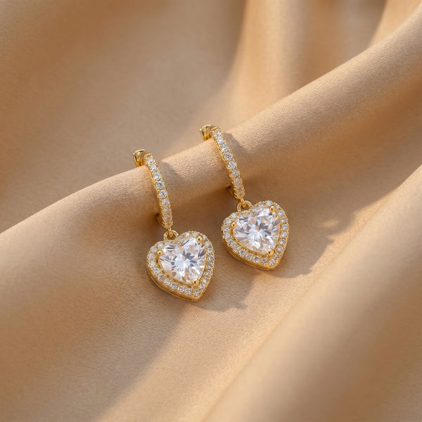 Aurelia Heart Drop Earrings