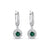 Emerald Halo Drop Earrings