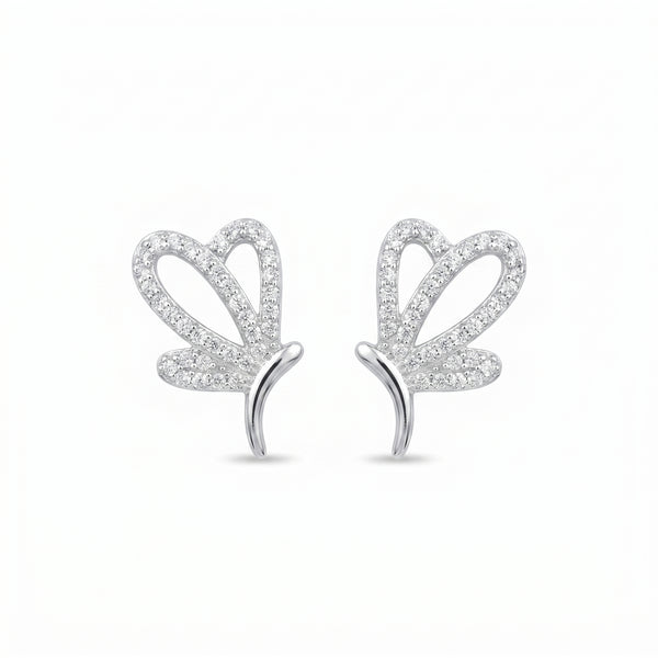 Liora Heart Bloom 92.5 Silver Stud Earrings