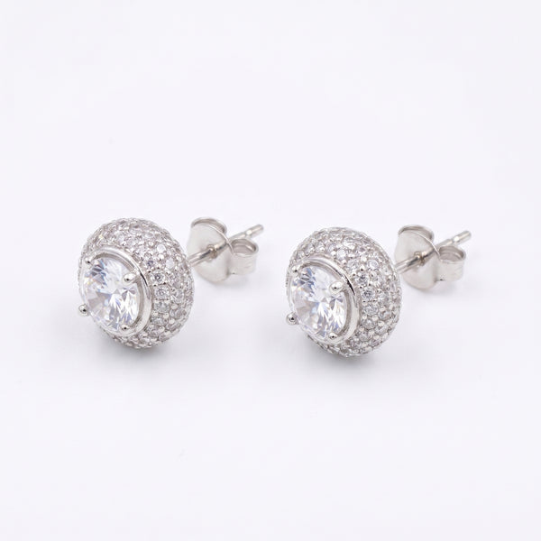 Luna Halo Solitaire 92.5 Silver Studs