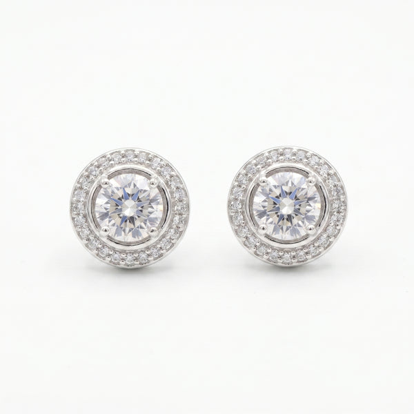 Luna Halo Solitaire 92.5 Silver Studs
