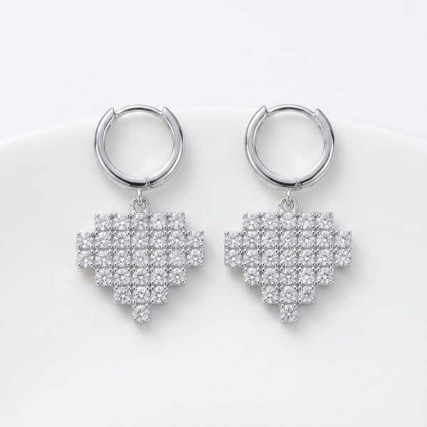 Starlit Heart 92.5 Silver Earrings