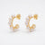 Pearl Muse Hoop 92.5 Silver Earrings with 1.5 micron gold plating