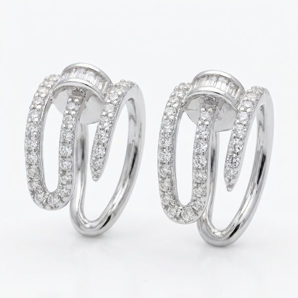 Nova Triple Spark 92.5 Silver Ear Cuff