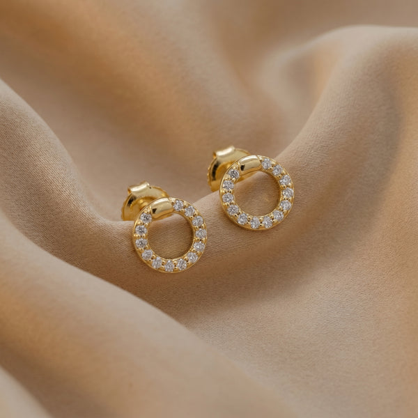 Aurelia Halo Studs in 92.5 Silver