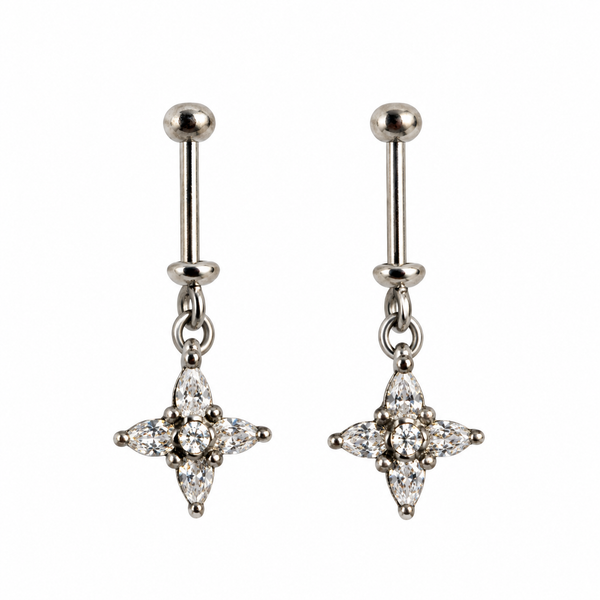 Starburst Crystal Helix Bugadi Earring