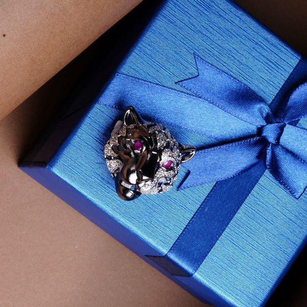 Obsidian Roar Brooch