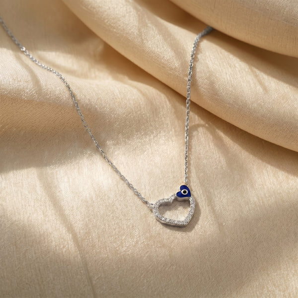Amora Evil Eye Heart Neckchain