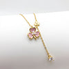 Azure Clover Layered Charm Neckchain