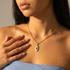 Rainbow (Moonstone + Sapphire) 92.5 Silver Neckchain with semi precious stones