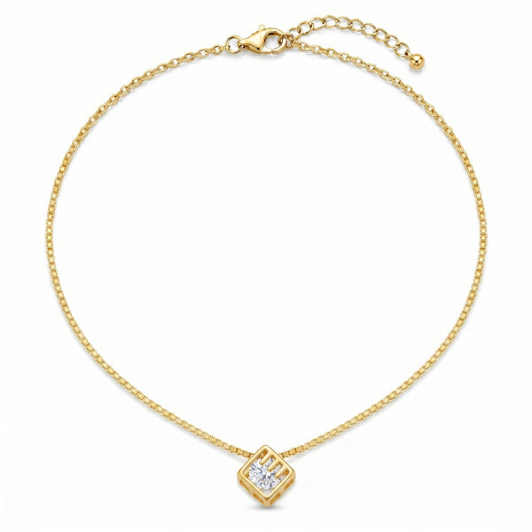 Celeste Cube Pendant Necklace