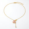 Azure Clover Layered Charm Neckchain