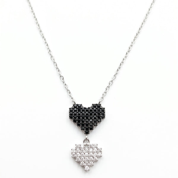 Midnight Duo Heart Necklace