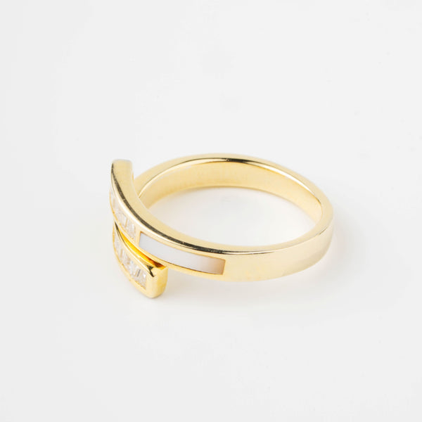 Twin Strings Silver Ring