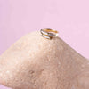 Twin Strings Silver Ring