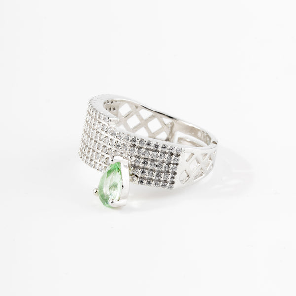 Emerald Dewdrop Cocktail Ring