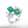 Emerald Horizon Dual Stone Ring
