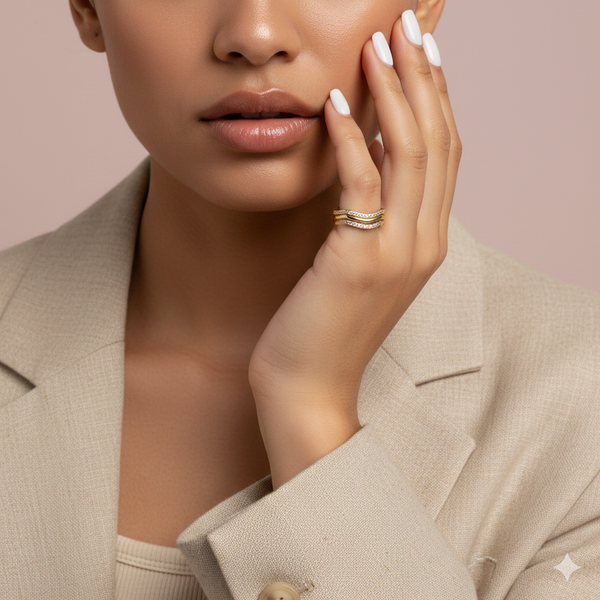 Flowy Wave Silver Ring