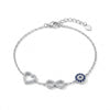 Evil Eye Heart Charm Bracelet