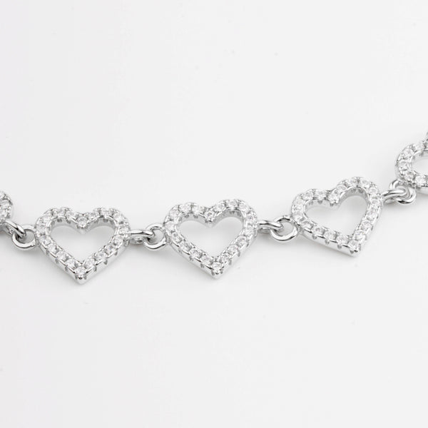 Linked Hearts Adjustable Bracelet