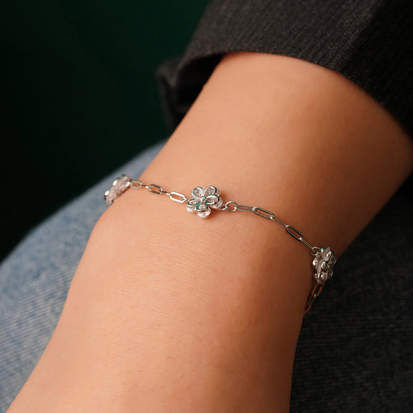 Silver Bloom Bracelet