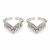 Crown Zircon Sterling Silver Toe Ring