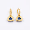 Sapphire Charm Hoops