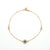 Solitaire-Accented Evil Eye Gold Anklet
