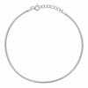 Sleek Liquid Snake Chain Silver Anklet