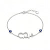 Heartbeat Love Evil Eye Bracelet