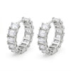 Aria Emerald-Cut Eternity Huggie Earrings