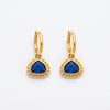 Sapphire Charm Hoops